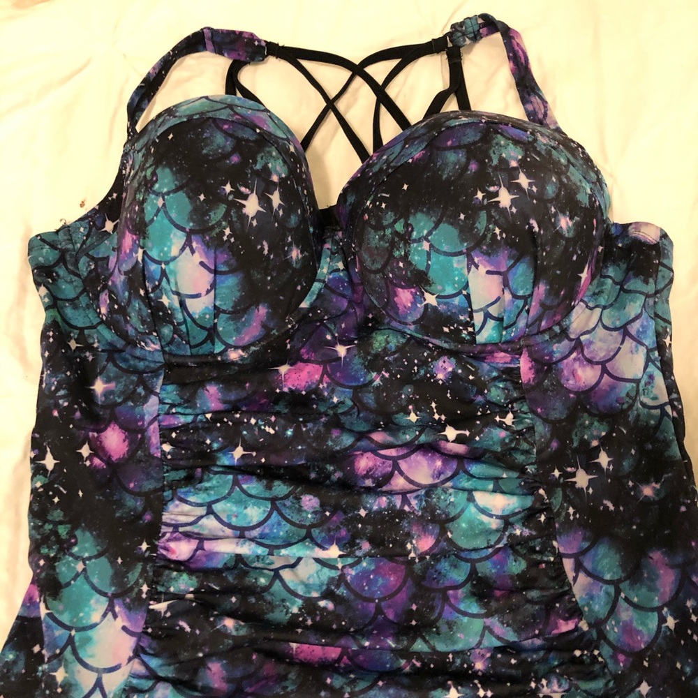 Galaxy Mermaid Slim-Fit One Piece